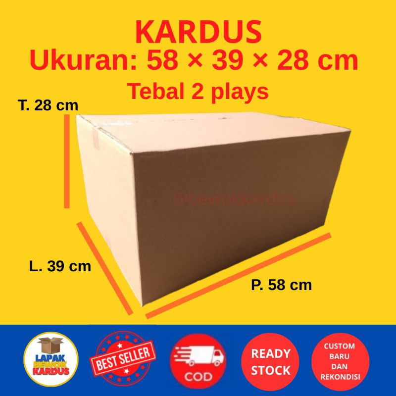 

kardus baru 58 × 39 × 28 double wall