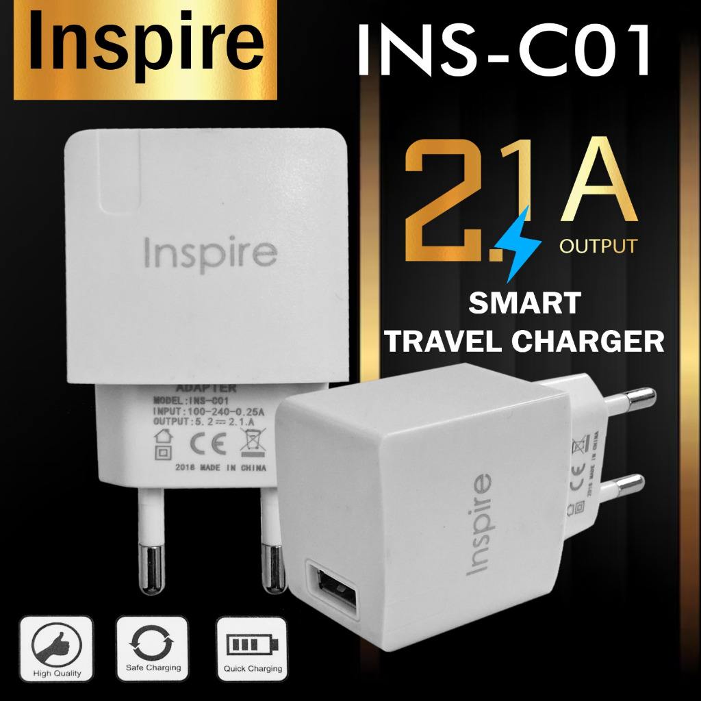 Charger Adapter Smart Adapter 2.1 Ampere Kepala Cas Adaptor Cas INS-C01