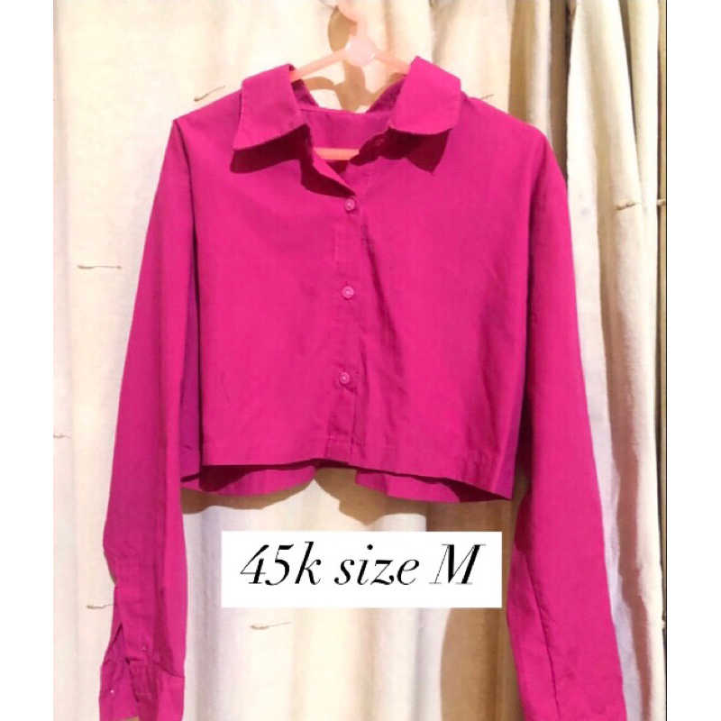 Kemeja Crop Fuschia