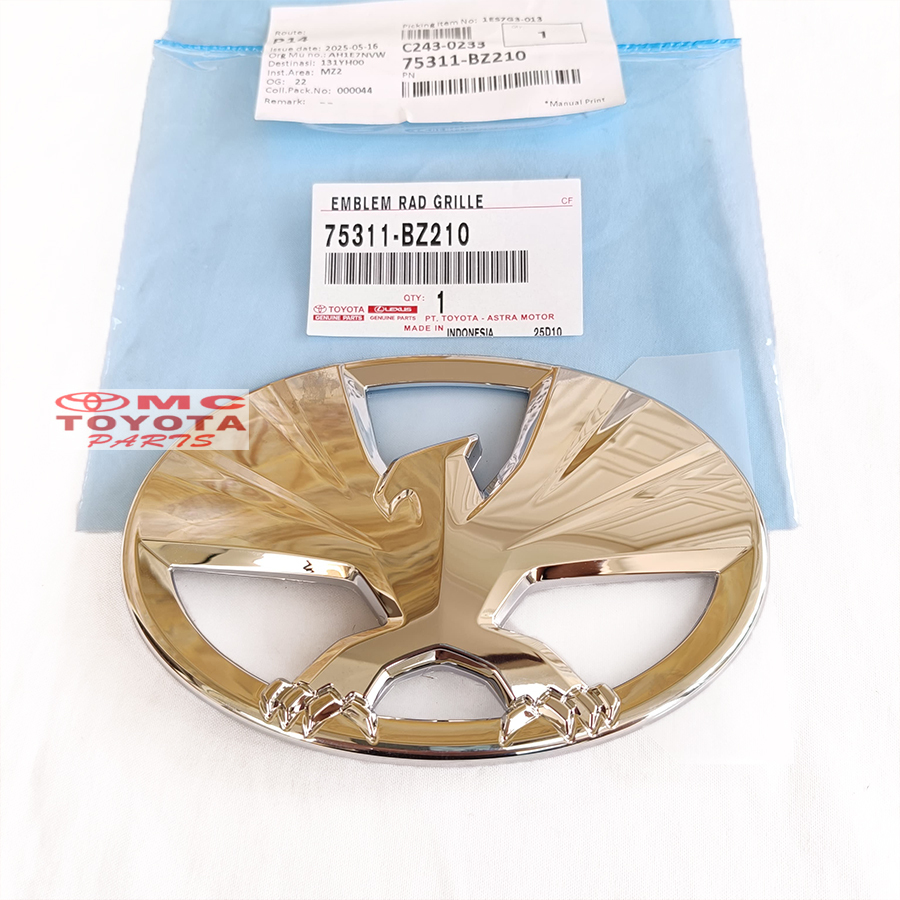 Emblem Logo Garuda Depan Kap Mesin Toyota Agya 75311-BZ210 Emblem Garuda Agya