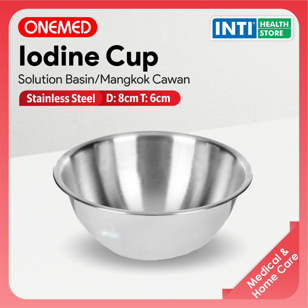 Onemed | Iodine Cup Stainless Steel 8 cm | Kom Kecil | Mangkok Cawan Kecil