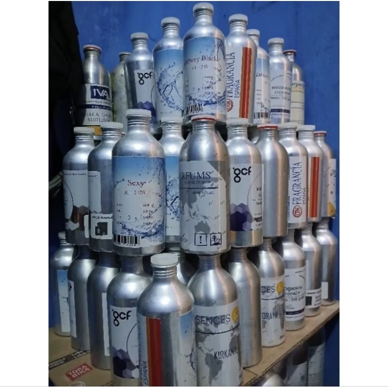 Botol Bekas Bibit Parfum Minyak Wangi kaleng aluminium 500ml ex farfum bekas parfum
