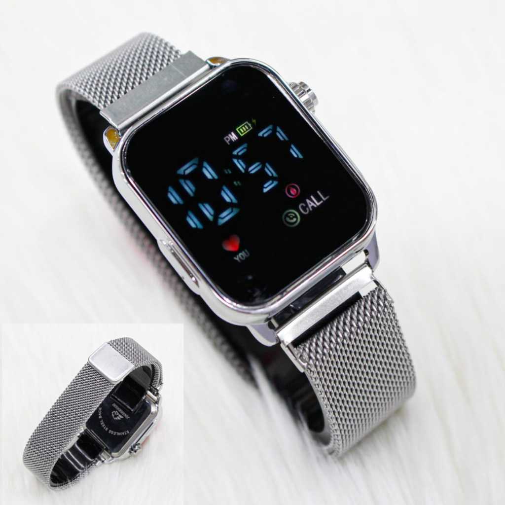 LED Magnet Stainless Rantai Digital Jam Rantai Pasir Magnet