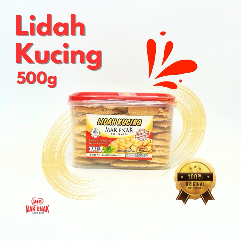 

LIDAH KUCING 500 GRAM - MAK ENAK ASLI JEMBER OFFICIAL STORE