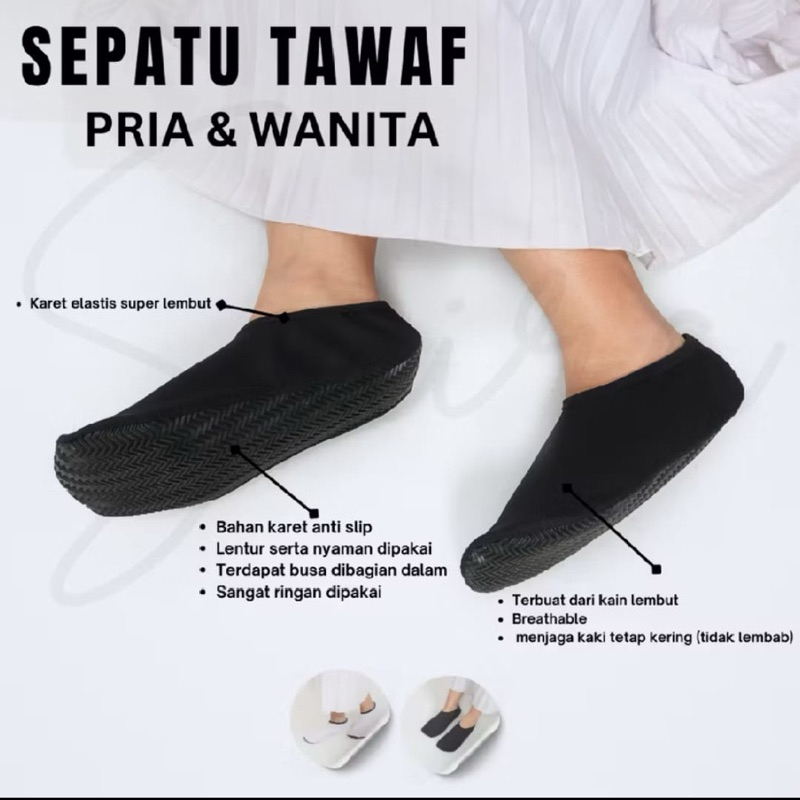 sepatu haji dan umrah katun/kaos kaki haji dan umrah premium
