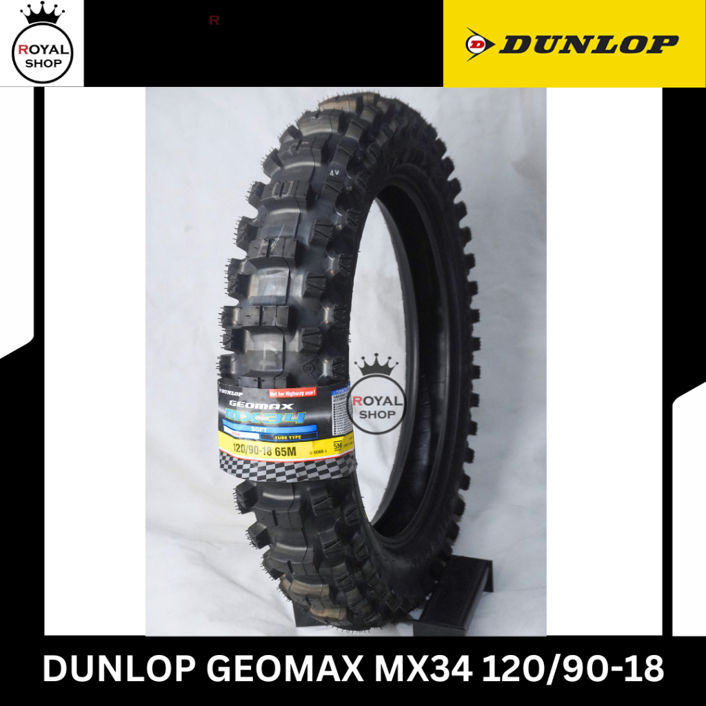 BAN TRAIL BELAKANG DUNLOP GEOMAX MX34 120/90-18 SOFT RING 18