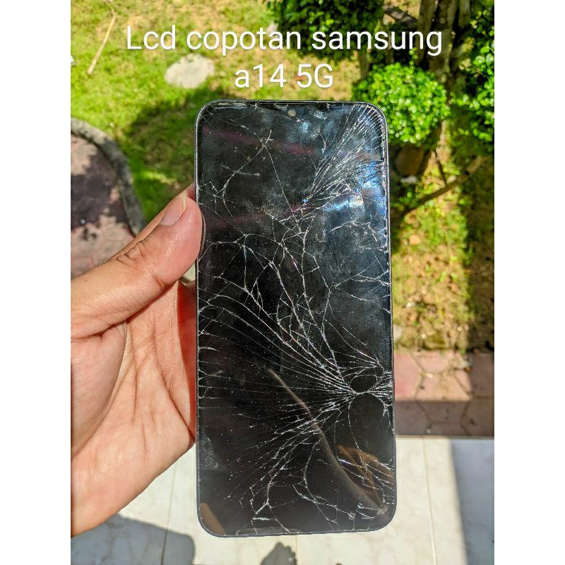 lcd copotan Samsung a14 5G kondisi pecah sentuh normal tampilan normal gak ada tompel