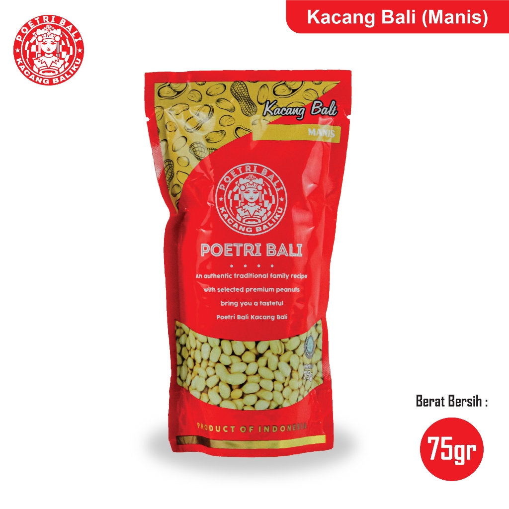 

Poetri Bali Kacang Bali Manis 75 gram - Poetri Bali Semarang