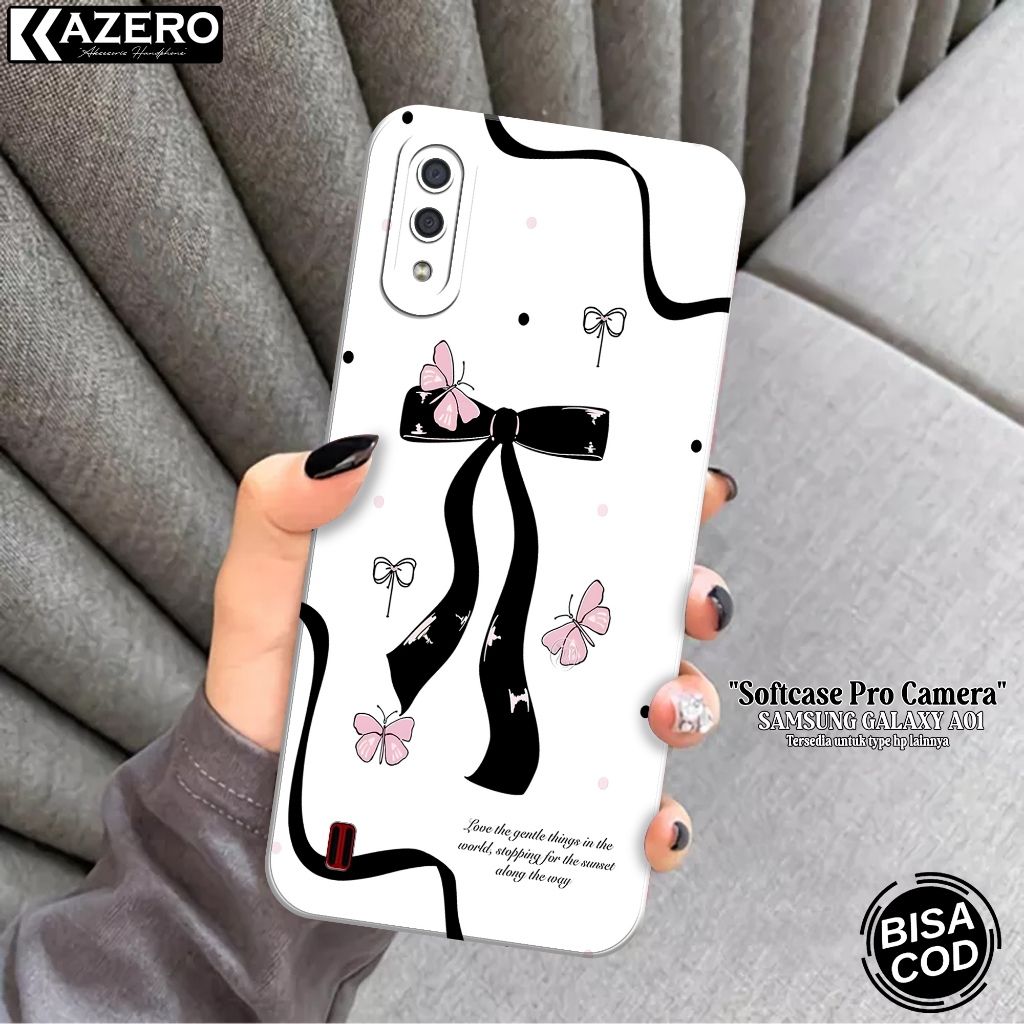 KAZERO - Case Hp Samsung Galaxy A01 - Fashion Case Aesthetic - Pro Camera - Softcase Samsung Galaxy 