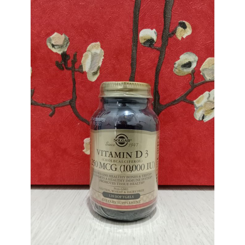 Solgar Vitamin D3 10000IU 10000iu 250mcg 120 softgel cholecalciferol