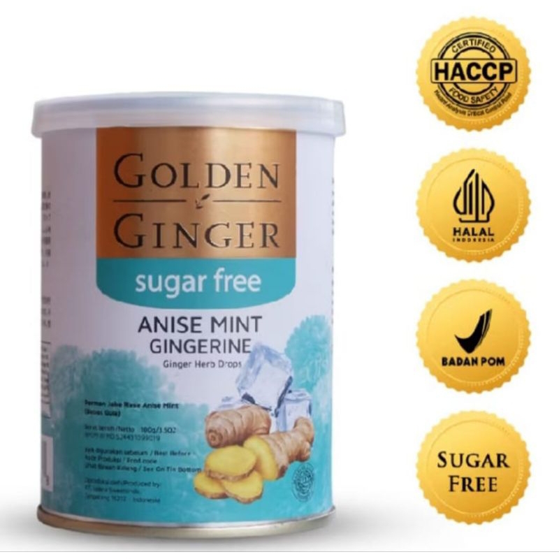 

permen jahe golden ginger sugar free anise mint 100 gr