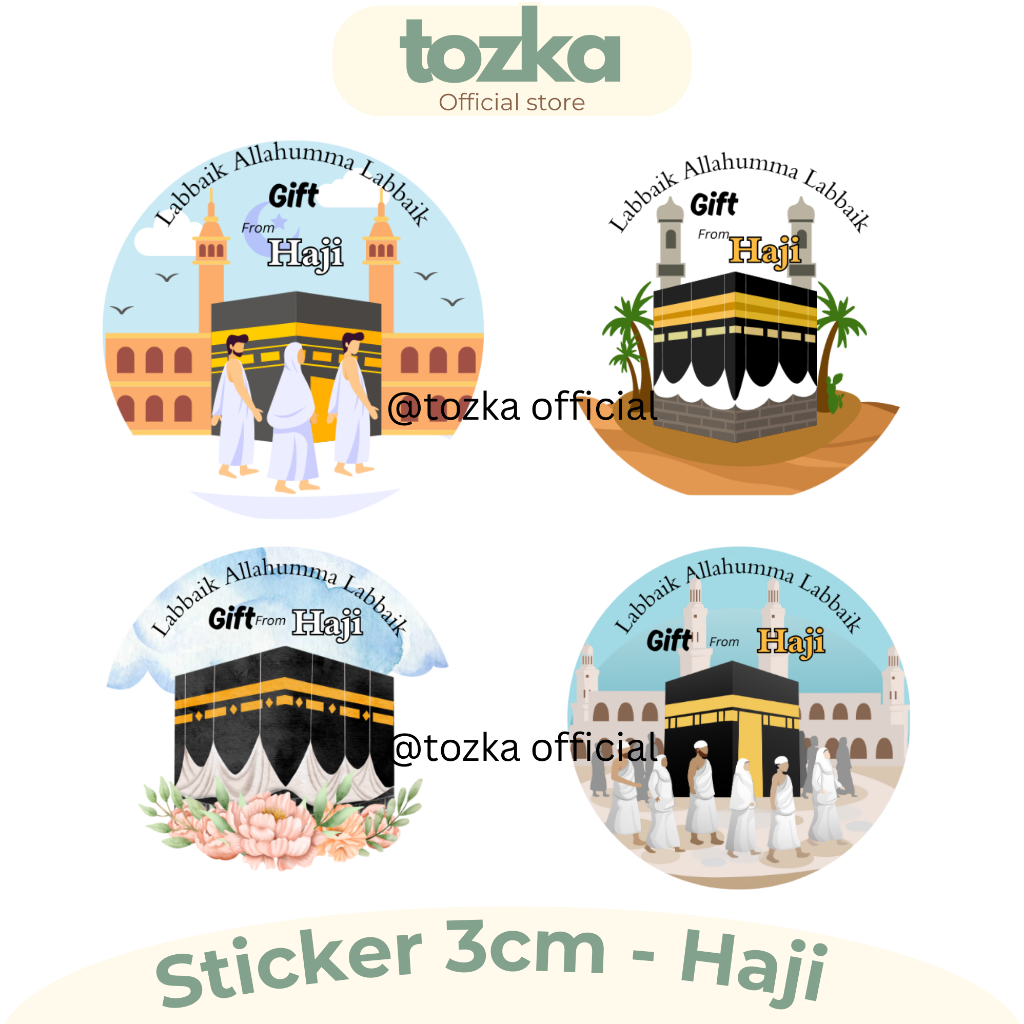 

[Tozka] 20 Pcs Stiker Haji dan Umroh I Label I Ucapan