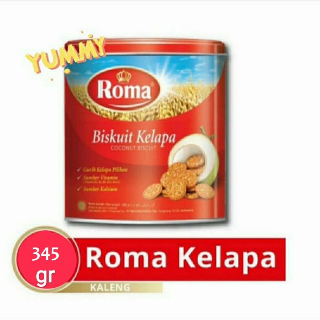 

roma kelapa biskuit kemasan kaleng | per 1 kaleng