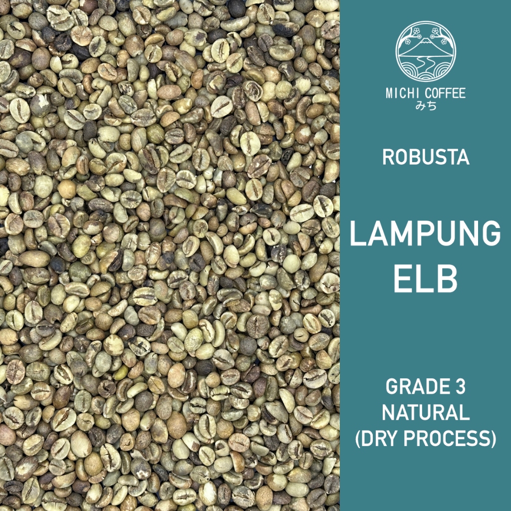 

MICHI GB Green Bean ROBUSTA LAMPUNG ELB Grade 3 Biji Kopi Mentah