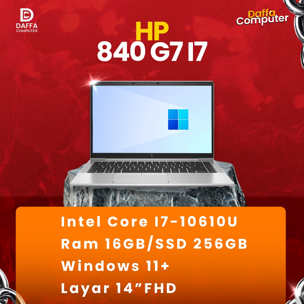 Laptop HP 840 G7 Second Premium Intel i7-10610U 16GB RAM 256GB SSD Windows 11