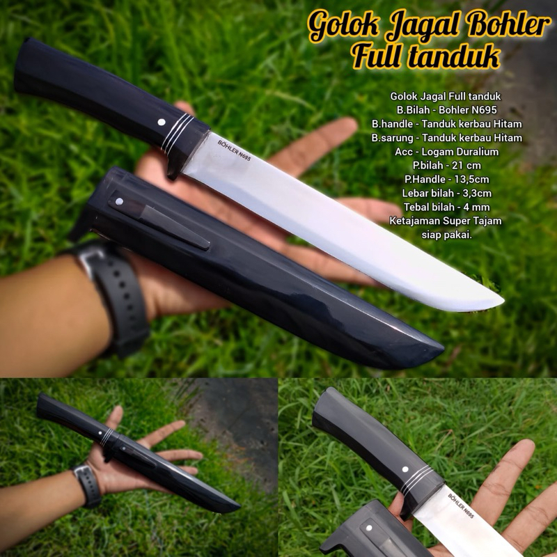 golsem pisau sembelih bohler n695 ful tanduk premium