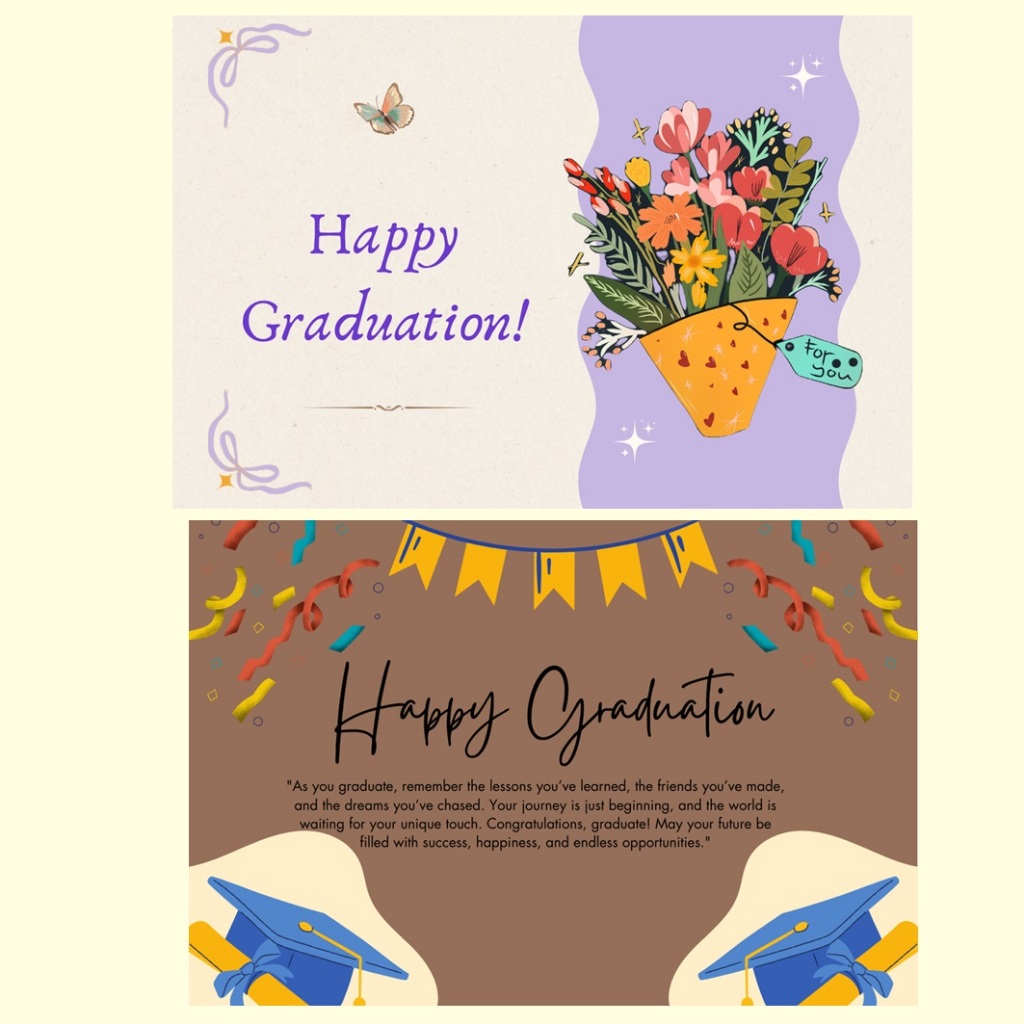 Kartu Ucapan Graduationreeting Card GRADUATION - Gift Card - Kartu Ucapan Wisuda - Aesthetic - Kartu