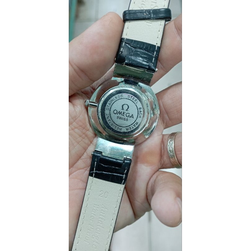 jam tangan pria stainless steel-kulit tipis elegan anti air vintage dial  hitam g