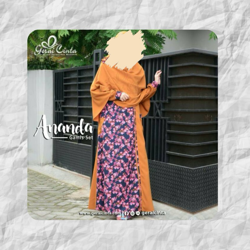 [PL] Gerai Cinta Ananda Set Gamis Coklat Size S