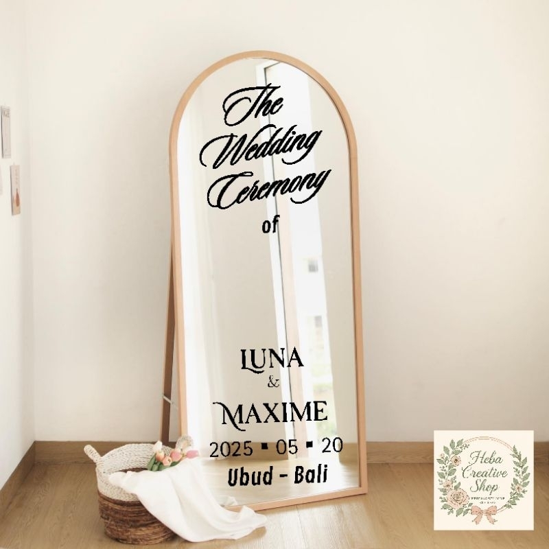 

Cutting Sticker Wedding Sign – Luna & Maxime Inspired