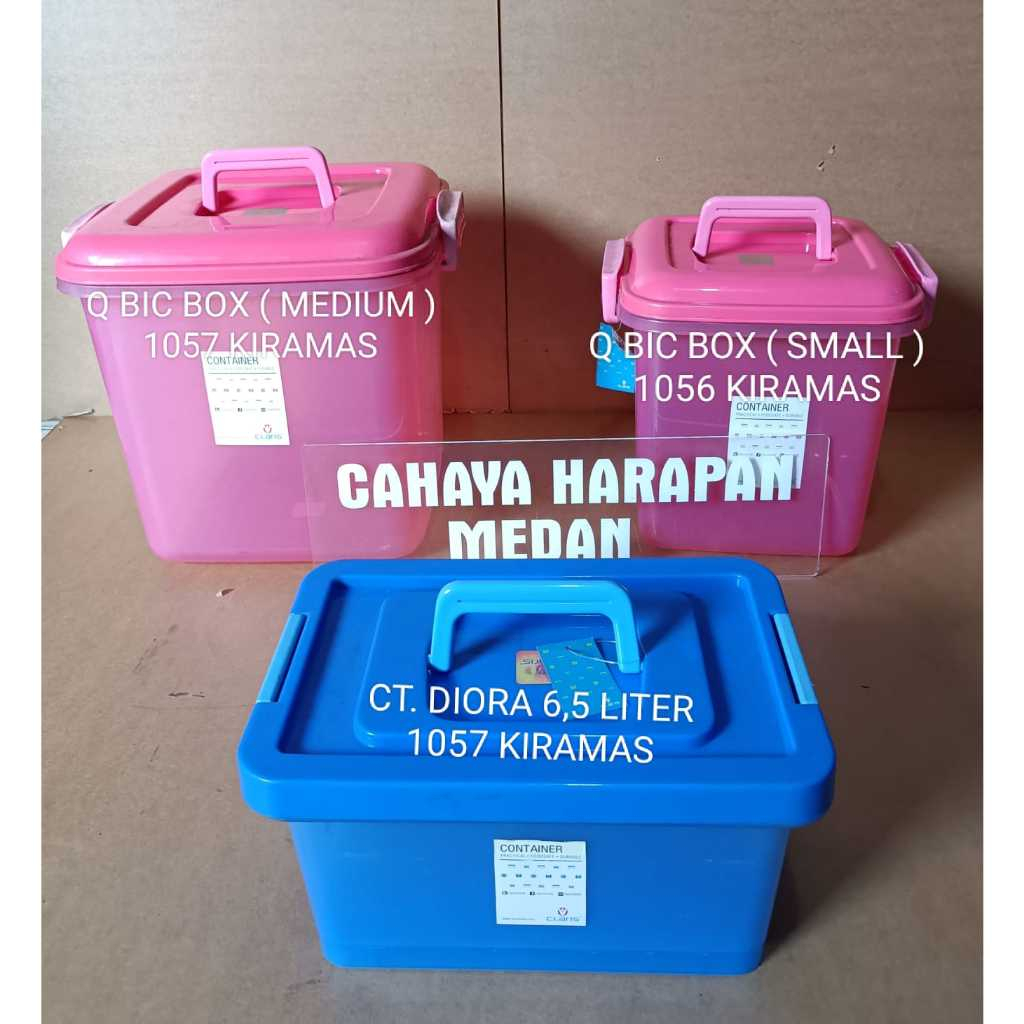 Q-BIC BOX 1057 MEDIUM KIRAMAS, Q-BIC BOX 1056 SMALL KIRAMAS ,CONTAINER DIORA 1051{6,5 LTR ] KIRAMAS
