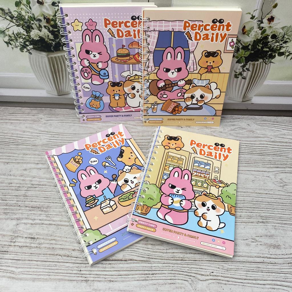 

Buku Spiral Percent Daily Ukuran A5 Gambar Hewan Lucu Notebook A5 Bisa COD