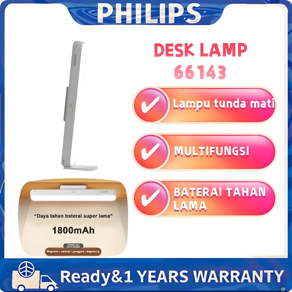 Philips Desk Light 66143 Lampu Meja Belajar Lampu Baca Led / Lampu Magnet Tempel Led