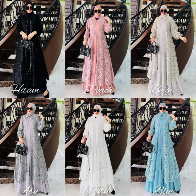 fatimah dress by Siti asopuroh set pasmina