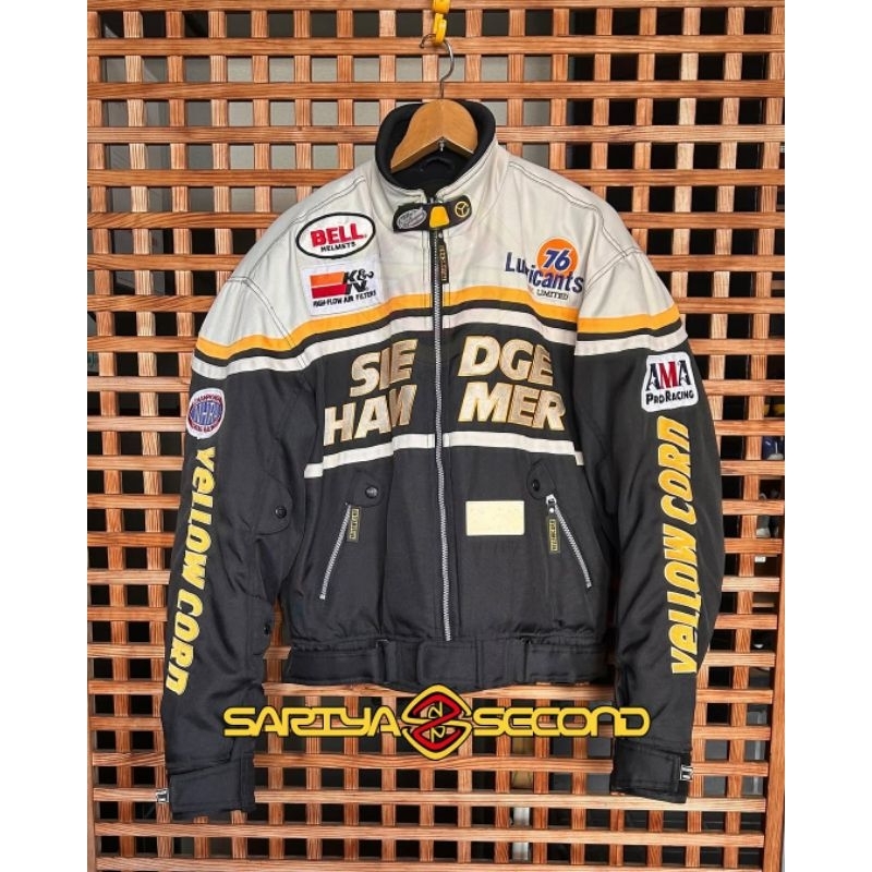 Nylon Jacket Yellow Corn x 76 Lubricants (Vintage Series) Size : L fit LL