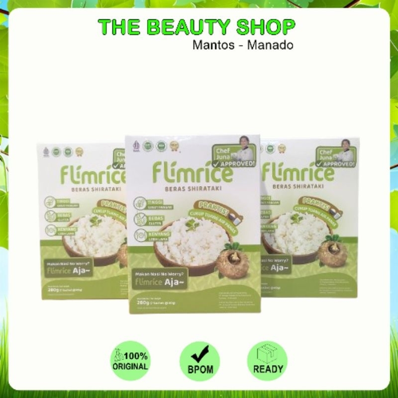 

Manado Flimrice Beras Shirataki 280gr ( 7sachet @40gr)