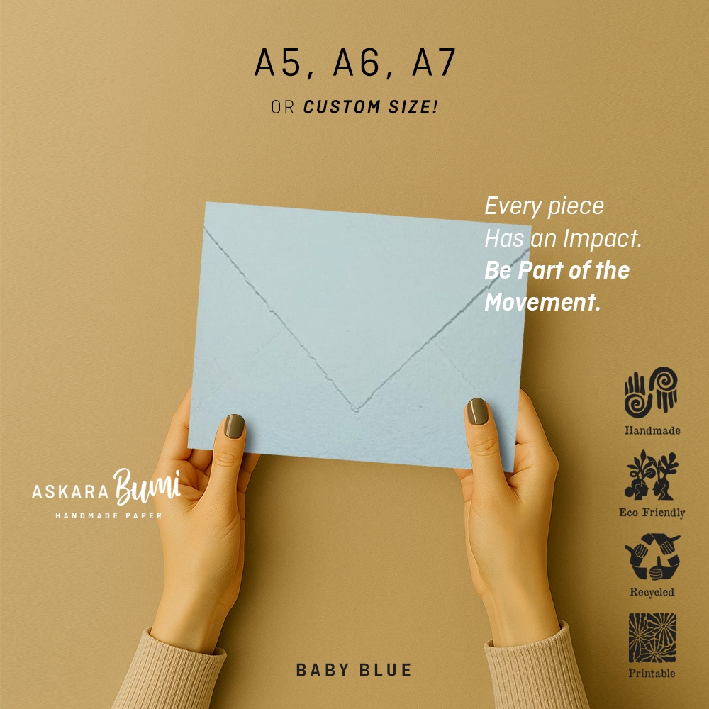 

Amplop Envelope kertas Daur Ulang // Handmade // Ramah Lingkungan // Eco Friendly // Baby Blue