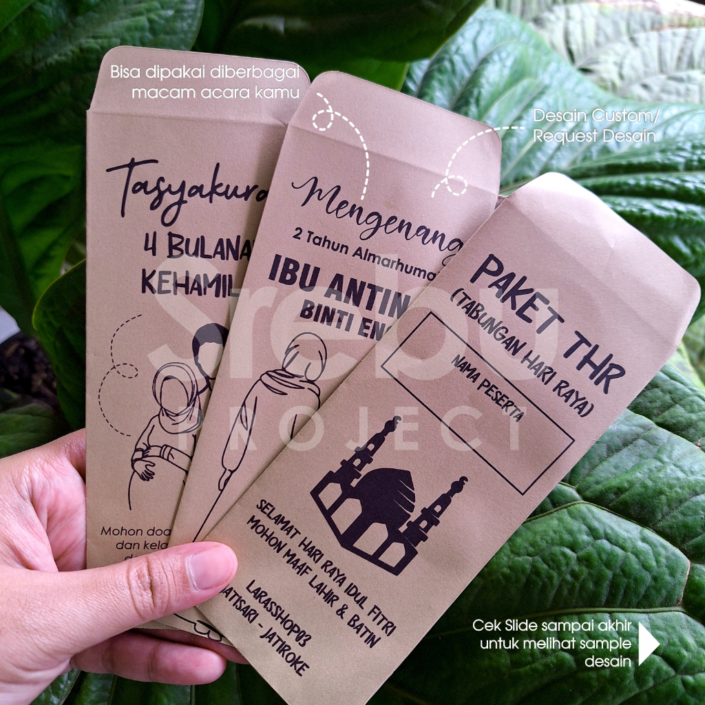 

CUSTOM DESAIN Amplop Rustic Craft Tasyakur / Tahlilan / Aqiqah / Haulan / Undangan / Ulangtahun / Paket Lebaran