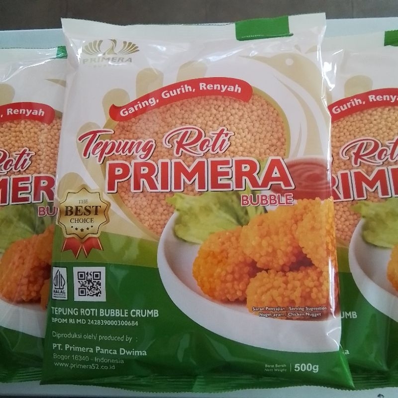 

Primera Tepung Roti Bubble Crumb 250gr rpck