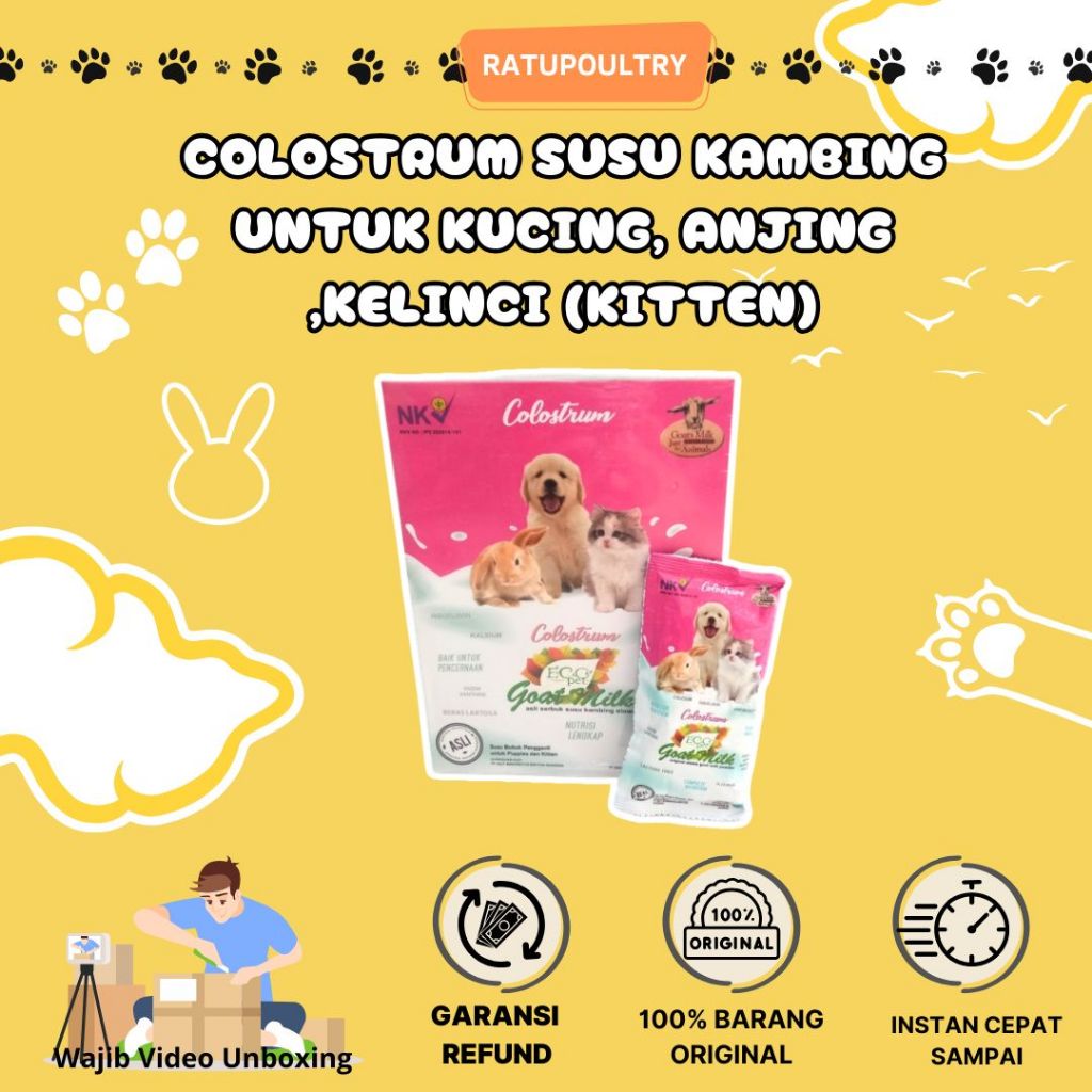 Colostrum Susu Kambing Untuk Kucing, Anjing Kelinci (Kitten)