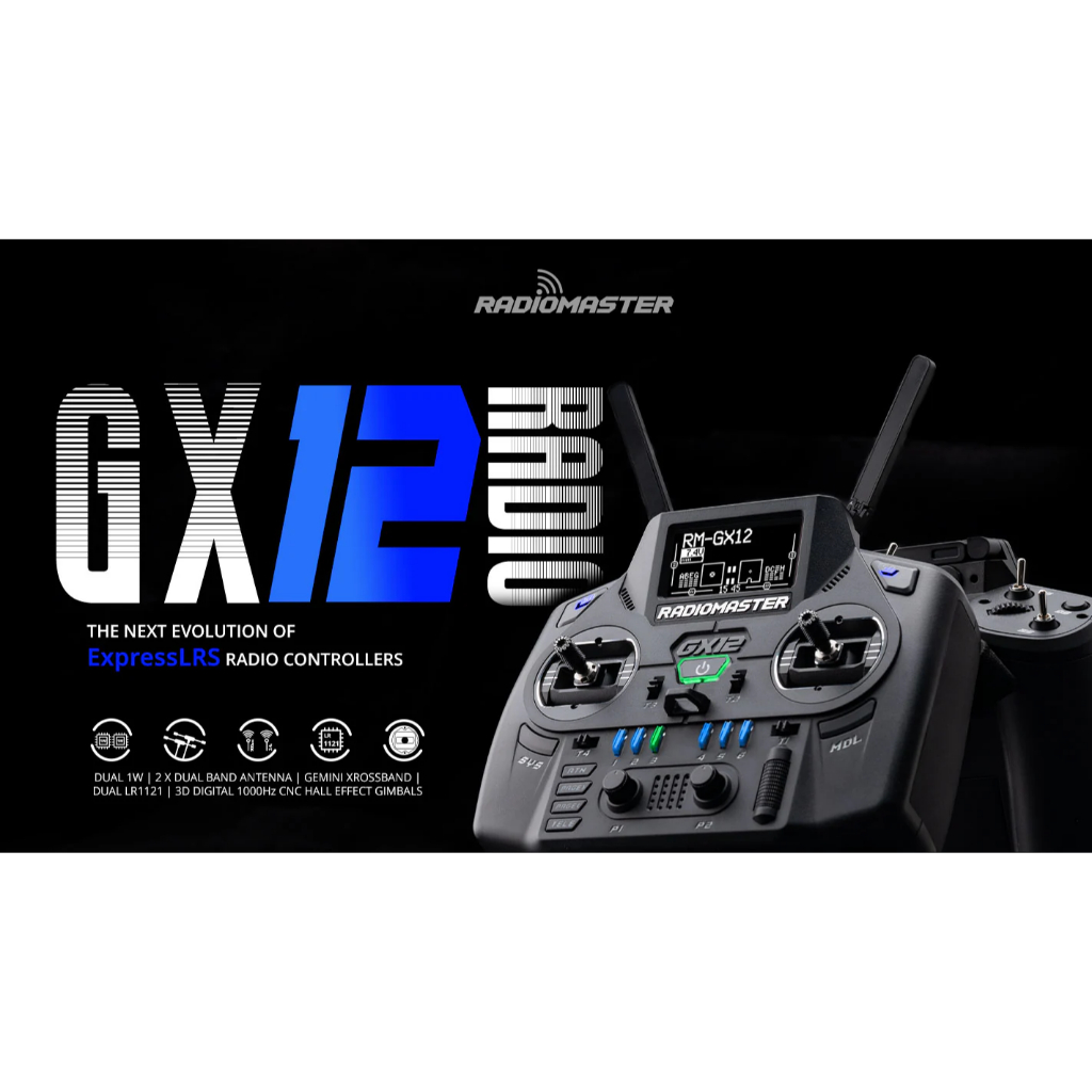 RadioMaster GX12 Dual-Band Gemini-X Radio Controller (M2)