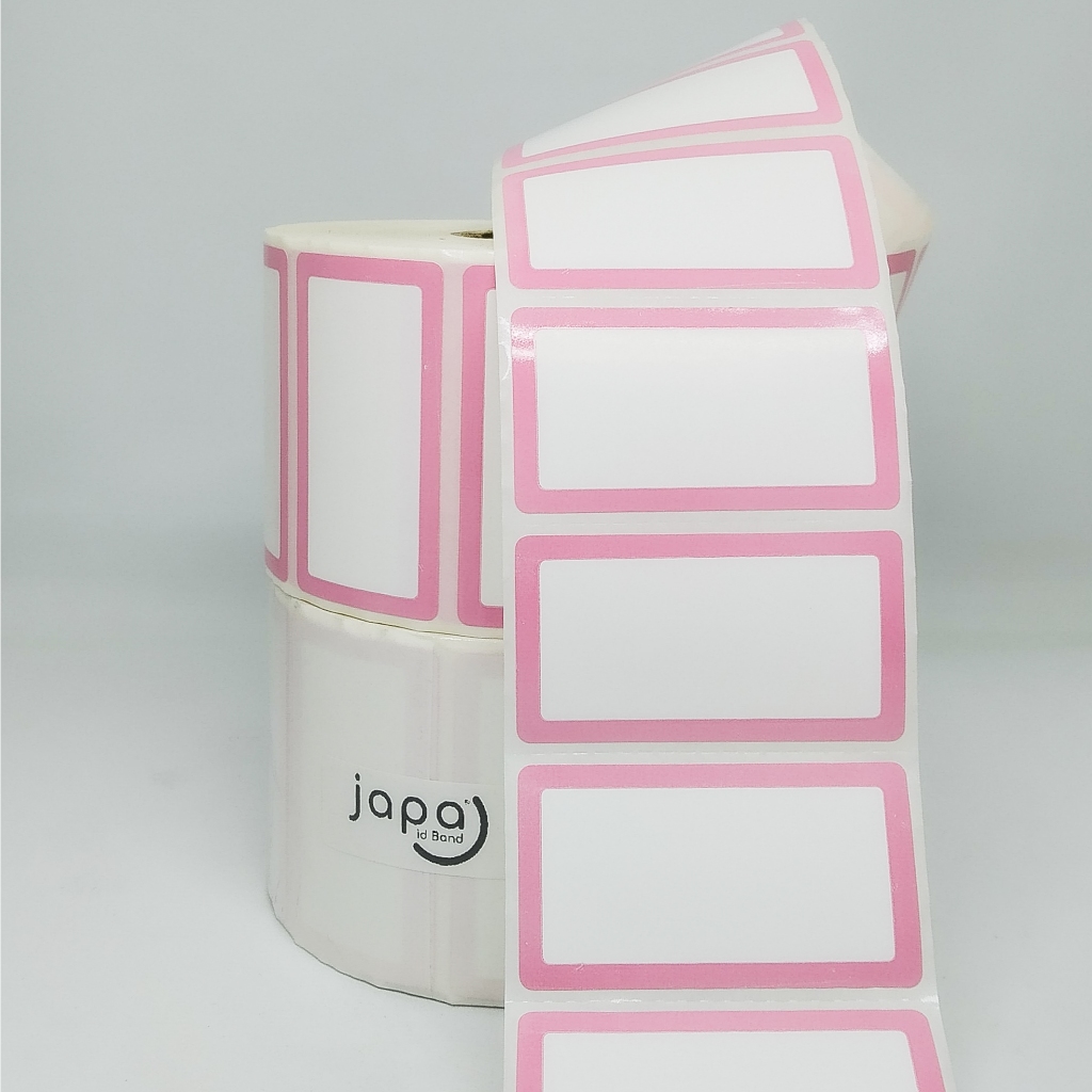 

Semicoated Single Line Marking Pink Putih 1500 pcs per Roll 55mm x 30mm