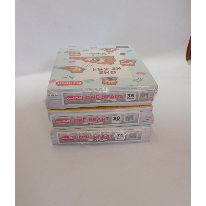 

buku tulis ONE HEART 38 lembar 1 pack (isi 10 buku)