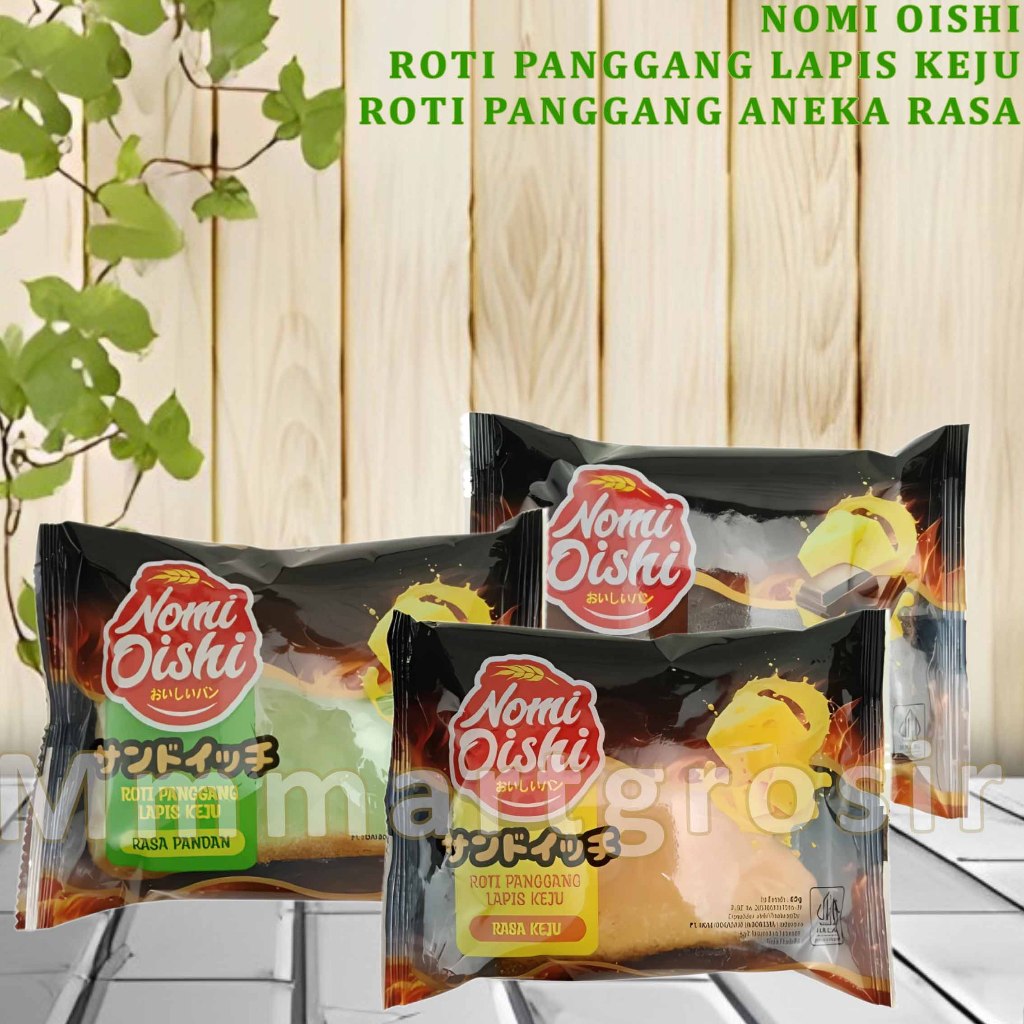 

Nomi Oishi / Roti Panggang Lapis Keju / Roti Panggang Aneka Varian Rasa / 1pcs