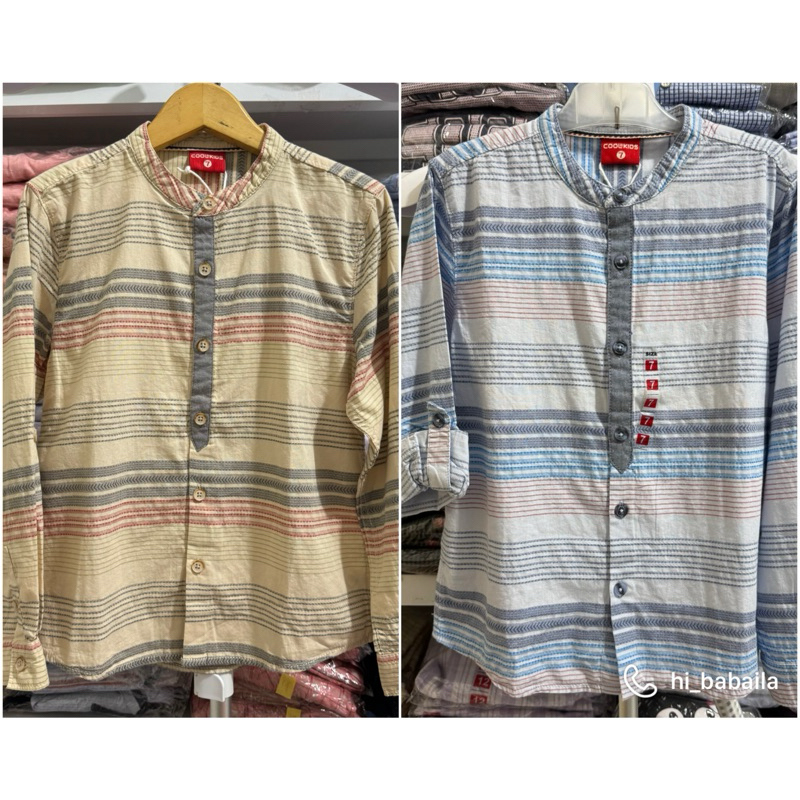 Cool Kids Kemeja Koko Anak Laki-laki Lengan Panjang 4-14 Tahun