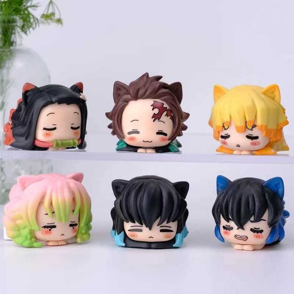 READY STOCK Mini Figure Demon Slayer Chibi KNY Blind Box Mystery Box Surprise Kimetsu No Yaiba Nezuk
