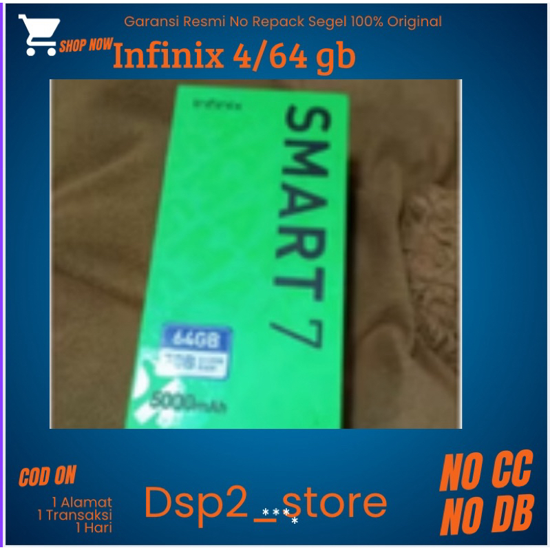 new infinix smart7 4/64gb android 4g