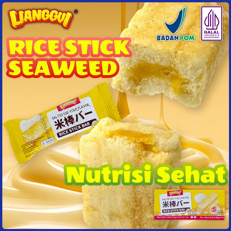 

20+20 Lianggui Stick Beras Telur Asin HALAL Cemilan Anak Renyah Gurih Snack Sehat untuk Diet Sekolah