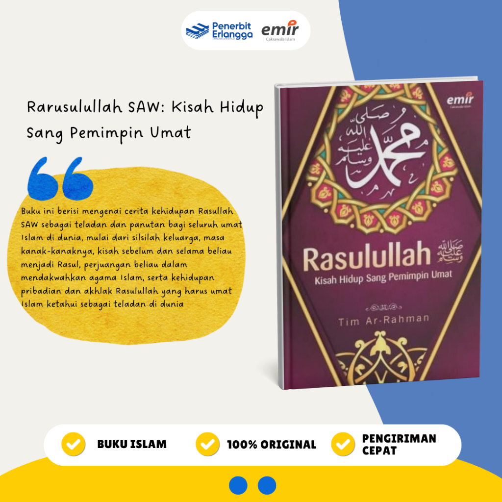 [Erlangga Official] Buku Referensi Islami: Rasulullah SAW: Kisah Hidup Sang Pemimpin Umat