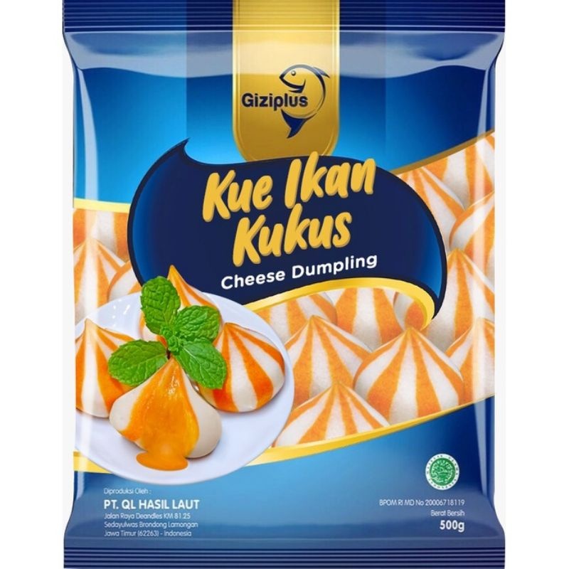 

GIZIPLUS Dumpling Cheese 500 Gram - Kue Ikan Kukus Rasa Keju