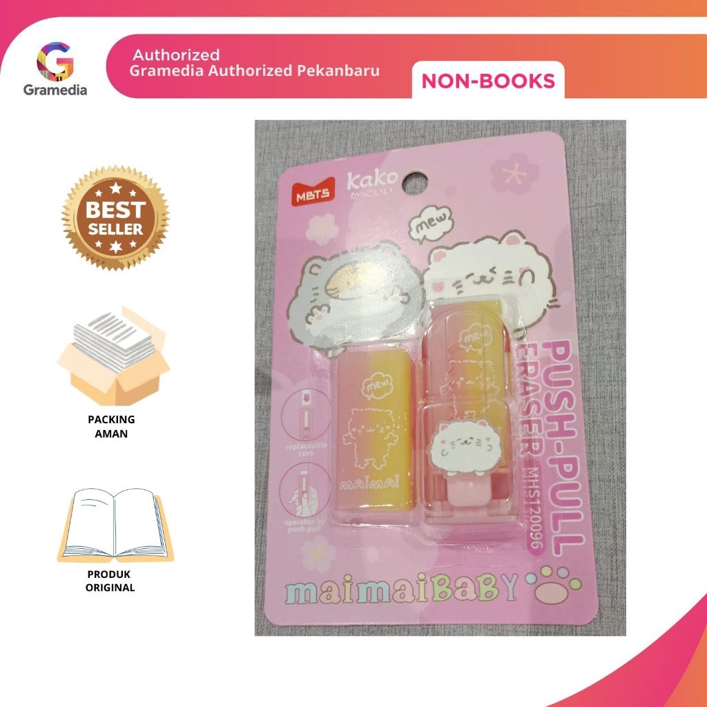 

Gramedia Pekanbaru - KAKO MAIMAI BABY PUSH-PULL ERASER /18 MHS120096