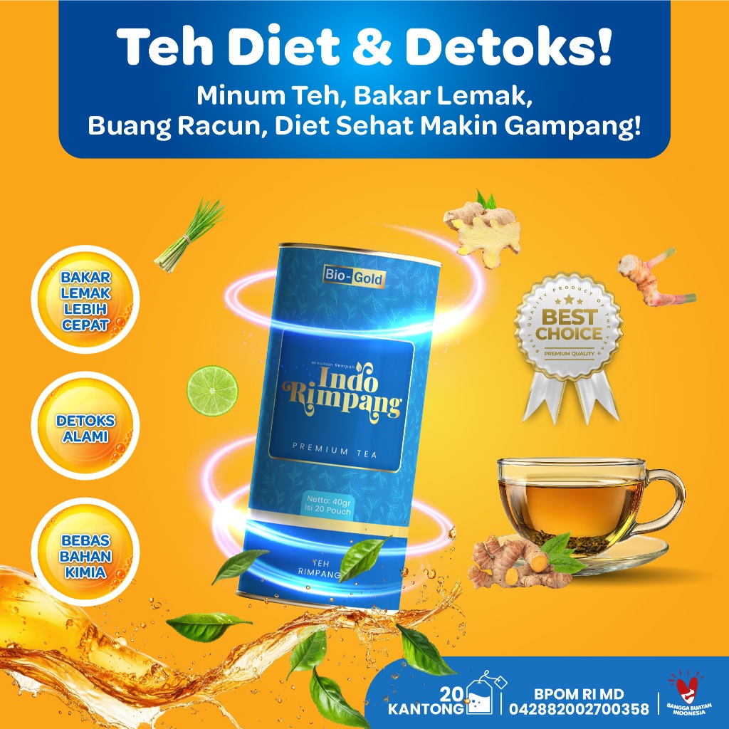 

Teh Indo Rimpang Bio Gold Premium Herbal Tea Alami Minuman Instan Ramuan Rempah Diet Detoks Imunitas