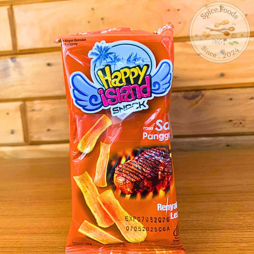 

Snack Happy Island 1 Pack isi 10 Pcs X 28gr / Snack Rasa Sapi Panggang / Snack Renyah Dan Lezat / Snack Rencengan Harga Grosir / HAPPY ISLAND SNACK VIRAL ANEKA RASA PEDAS BALADO BBQ SAPI PANGGANG [1 RENCENG ISI 10 BUNGKUS @28G ]
