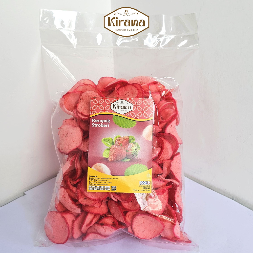

Kirana Snack Grosir - Kerupuk Buah Kerupuk Strawberry 250 gr - Kerupuk Buah/Kerupuk Strawberry/Kerupuk Durian