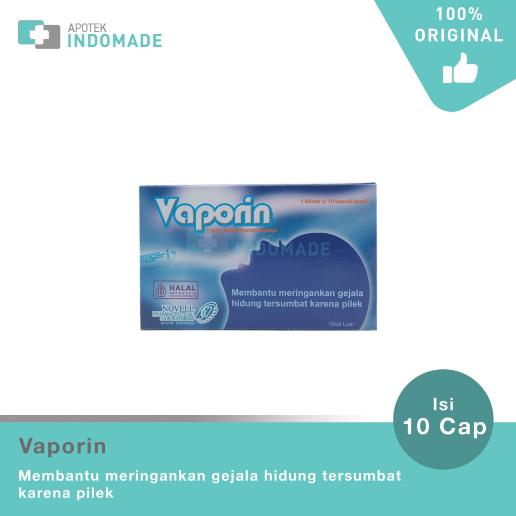 VAPORIN Inhalasi Liquid - Kapsul Dekongestan untuk Melegakan HIDUNG TERSUMBAT