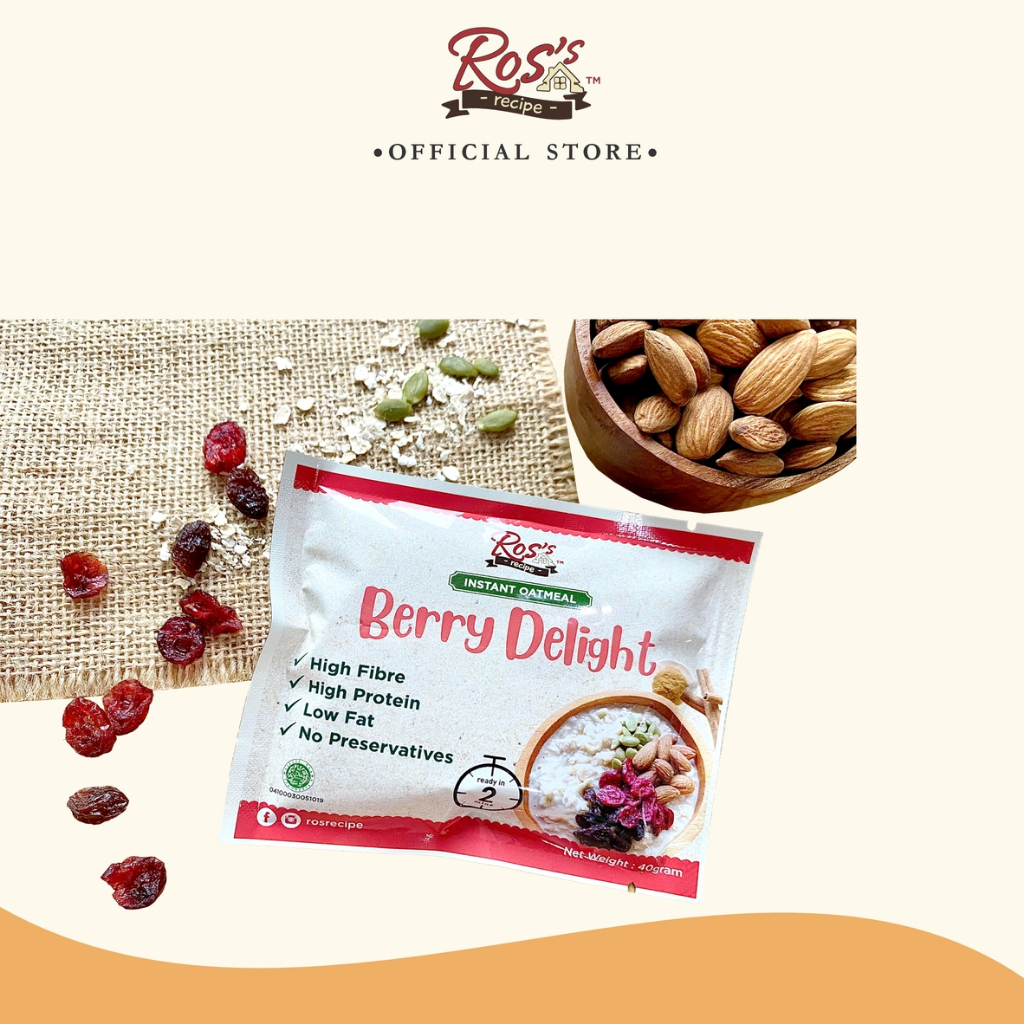

Ros Recipe Instant Oatmeal Berry Delight 40gr (Single)